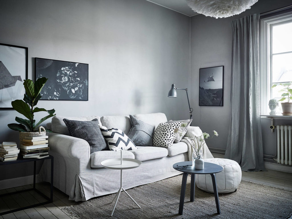 40 mq di charme in grigio