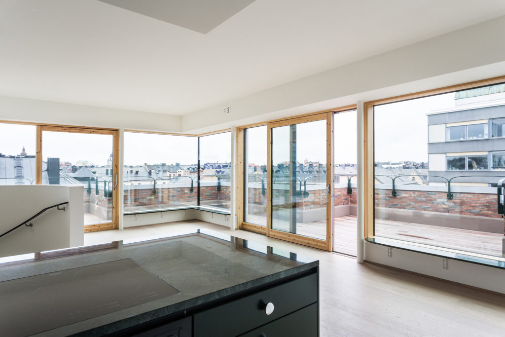 Una casa con vista sui tetti di Stoccolma