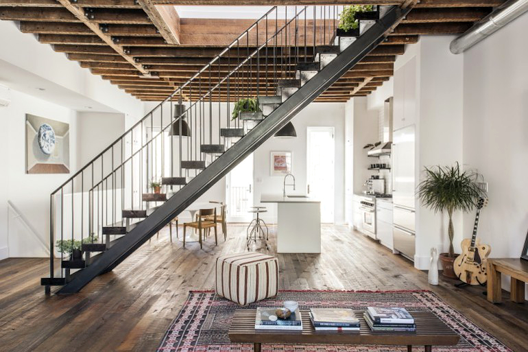 Stile industriale per una casa newyorkese