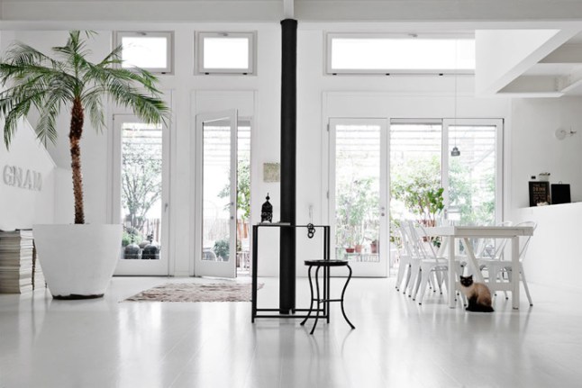 Total white con terrazzo a Milano Total white con terrazzo a Milano