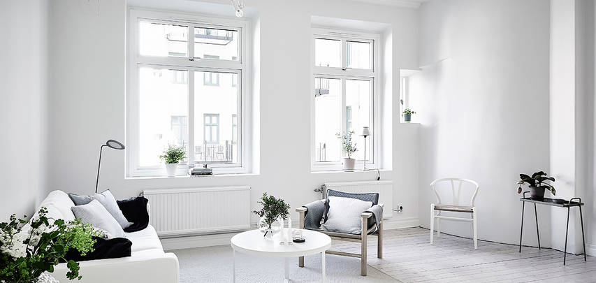 Una casa svedese dal look monocromatico casa in total white living 1