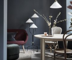 Pareti blu per un interno di 34 mq