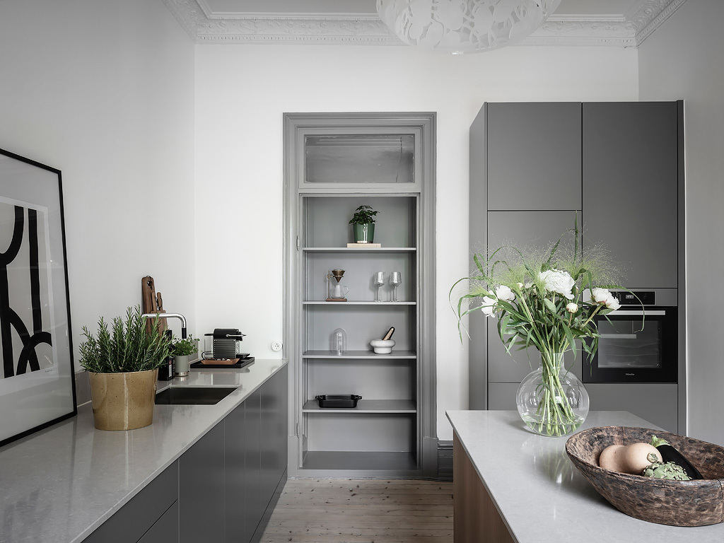 cucina in grigio minimal 2
