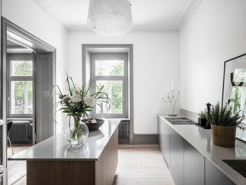 cucina in grigio minimal 4