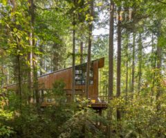 Go green: una casa in corten che si nasconde tra i boschi di Seattle