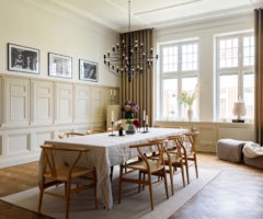 Impianto classico ed elegante per un grande appartamento svedese