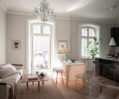 Bilocale con abbondante zona giorno openplan e piccola isola