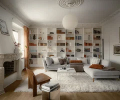 Luce, boiserie e una libreria a tutta parete: l’equilibrio perfetto tra storia e modernità