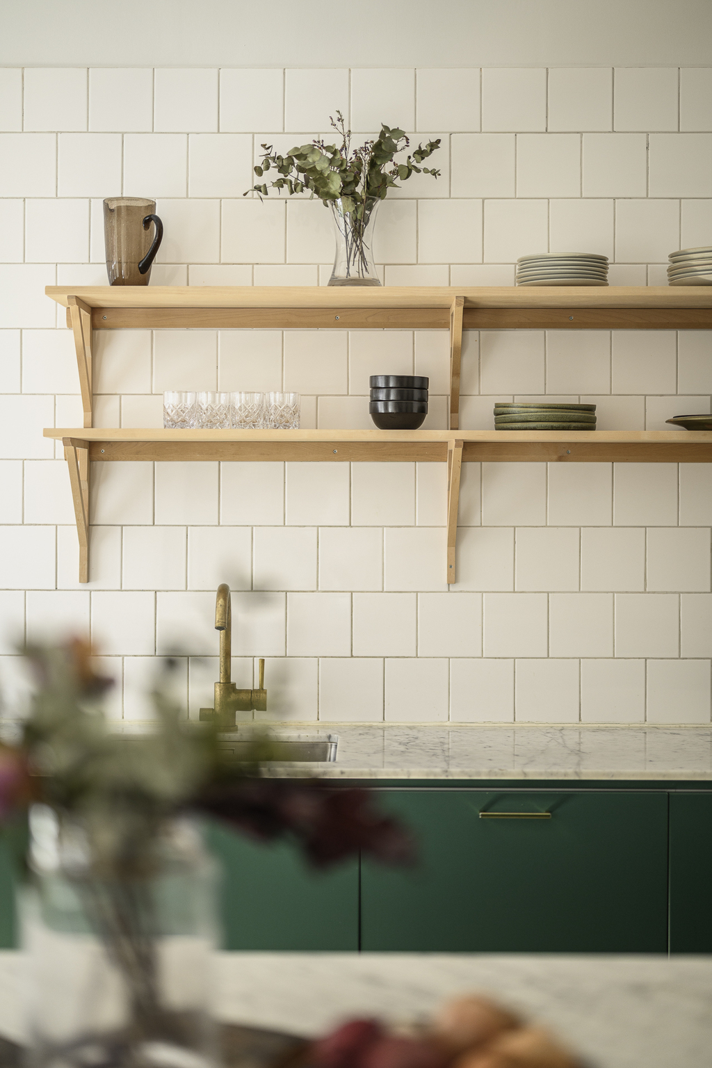 mensole in legno per cucina