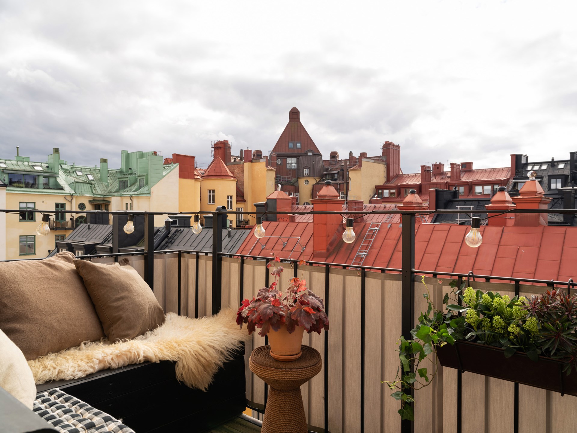 balcone con vista sui tetti